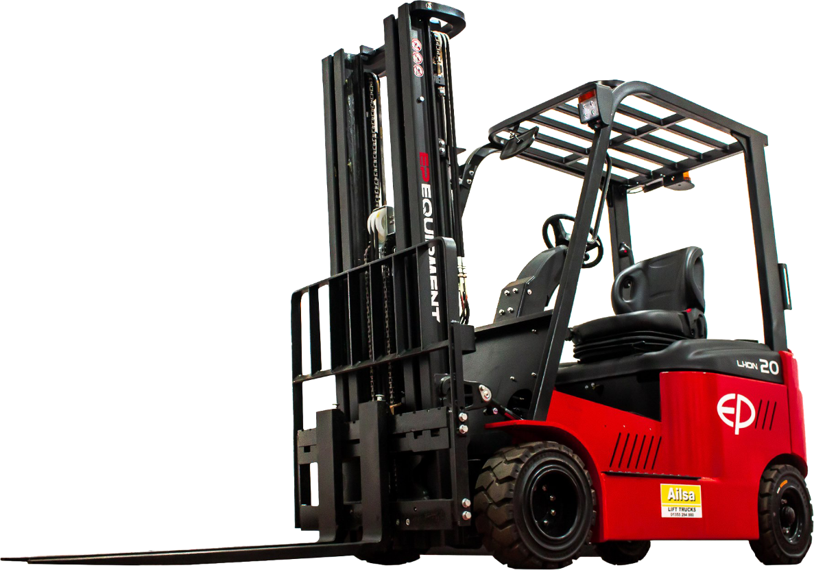 Commercial forklift unloading heavy pallets in Windsor