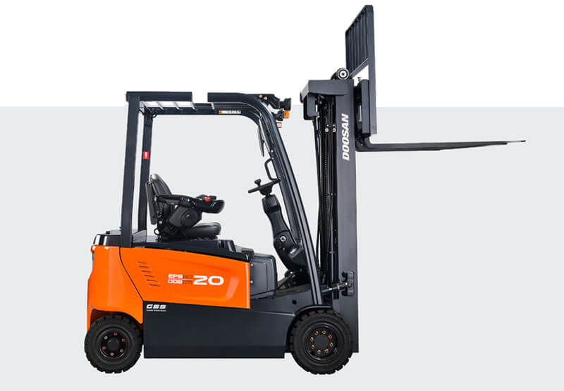 Forklift operator safely handling a commercial load in Windsor